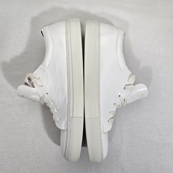 NAHARIYA Old Money Normcore WHITE Patent Leather Sneakers Shoes Men's Size  8.5. - Picture 9 of 17